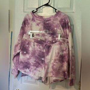 Wildfox purple tie-dye sleep set!